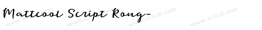 Mattcool Script Roug字体转换